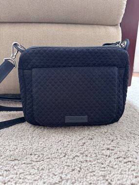 Vera Bradley Carson Mini Shoulder Bag Quilted Black